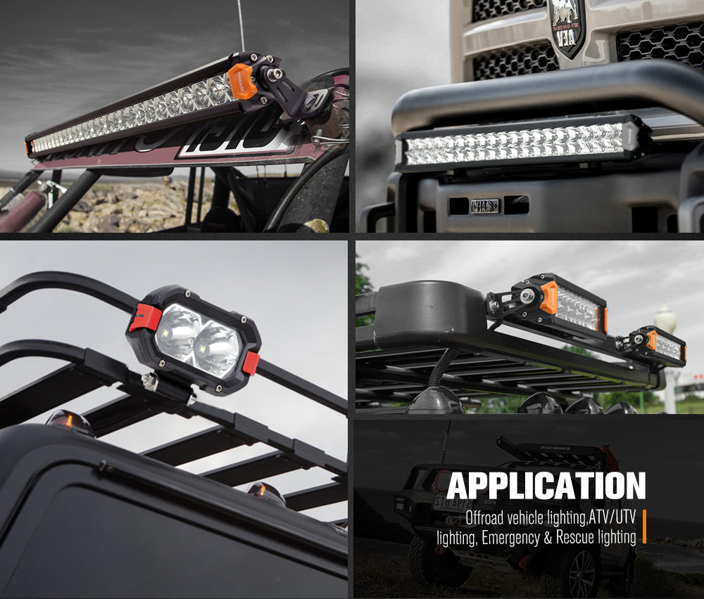 Lightfox Vega Series Pair 8inch Osram LED Light Bar 1Lux @ 606m 8,856 Lumens